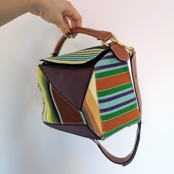 LOEWE Striped Medium Puzzle Bag - Picture 13 of 13